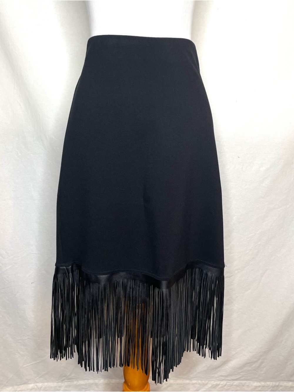 One 5 One Fringe Skirt Womens Medium Faux Leather Western Cowgirl New